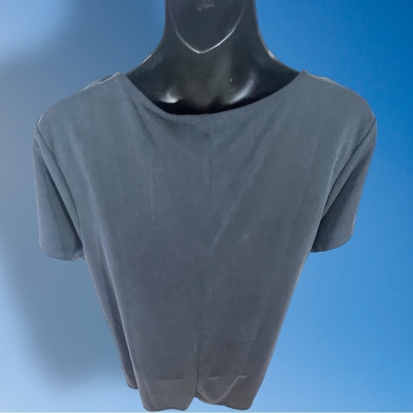 Tahari T-shirt Dress with Pockets Charcoal Grey Size X-Large - Picture 11 of 14